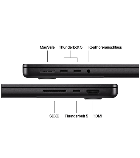 Apple MacBook Pro 14 M4 Max Chip leasen, 48GB/1TB SSD, 16-Core CPU