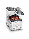 OKI MC853dn Farblaserdrucker Scanner Kopierer Fax LAN A3 bei uns leasen
