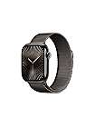 Apple Watch 10 GPS + Cellular leasen, 42 mm oder 46 mm Titan Schiefer, Milanaise Armband Schiefer