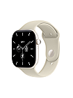 Apple Watch 12 Keramikgehäuse Perlweiß GPS + Cellular leasen, 42 mm oder 46 mm, Sportarmband Sand