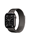 Apple Watch 11 GPS + Cellular leasen, 42 mm oder 46 mm Titan Schiefer, Milanaise Armband Schiefer