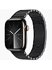 Apple Watch Series 9 GPS + Cellular leasen, 41 mm oder 45 mm Edelstahlgehäuse Graphit und Gliederarmband Schwarz