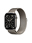 Apple Watch 11 GPS + Cellular leasen, 42 mm oder 46 mm Titan Natur, Milanaise Armband Natur