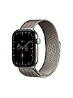 Apple Watch 12 Titan Beige GPS + Cellular leasen, 42 mm oder 46 mm, Milanaise Armband Natur