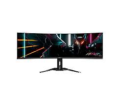 GIGABYTE AORUS CO49DQ 49 Zoll leasen, QD-OLED, 5120 x 1440 DQHD, 144 Hz, 0,03 ms, KVM, Curved - Farbe Schwarz