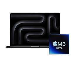 Apple MacBook Pro 14 M5 Pro Chip leasen 15-Core CPU 16-Core GPU 24GB/2TB SSD, Space Schwarz, MJLW4D/A