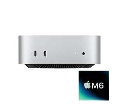 Apple Mac mini M6 leasen, 24 GB RAM, 512 GB SSD mit 12‑Core CPU und 12‑Core GPU, MHQM4ZD/A