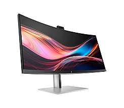 HP Series 7 Pro 734pm 34 Zoll Konferenzmonitor leasen, IPS Black, 3440 x 1440, 120 Hz, 5-MP-Webcam, Thunderbolt 4 - Schwarz/Silber