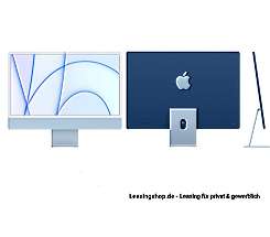 Apple iMac 24 8GB RAM 256GB SSD Blau Kauf Leasing, M1 Chip 8-Core CPU und 8-Core GPU, MGPK3D/A