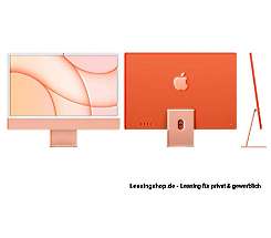 Apple iMac 24 mit 4,5K Display 512 GB Orange leasen, M1 Chip 8-Core CPU und 8-Core GPU, Z133