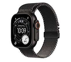 Apple Watch Ultra 3 leasen, mit Milanaise Armband Titan Schwarz