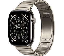 Apple Watch 11 GPS + Cellular leasen, 42 mm oder 46 mm Titan Natur, Gliederarmband Natur