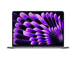 MacBook Air 15 mit M3 Chip, 8C CPU 10C GPU leasen, 8 bis 24 GB RAM, 256 GB bis 2 TB SSD, Farbe Space Grau
