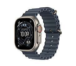 Apple Watch Ultra 3 Titan Natur leasen, mit Ocean Armband 