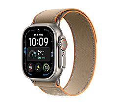 Apple Watch Ultra 4 Natur leasen, mit Trail Loop Armband Natur Sand