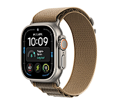 Apple Watch Ultra 4 Natur leasen, mit Alpine Loop Armband Wüstensand