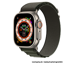 Apple Watch Ultra leasen, neues Design im Titangehäuse 49mm, Alpine Loop Grün