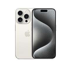 Apple iPhone 15 Pro, 256 GB leasen, Titan Weiß MTV43ZD/A