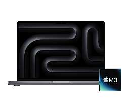 Apple MacBook Pro 14, M3 Chip leasen, 1TB SSD, 8-Core CPU 10-Core GPU, Silber MR7K3D/A, inkl. Konfigurator