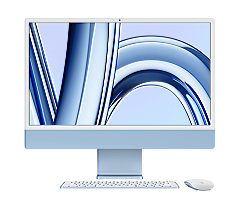 Apple iMac 24 M3 Chip leasen, 8-Core CPU 10-Core GPU, 256 GB SSD  Blau, MQRQ3D/A 