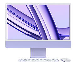 Apple iMac 24 M3 Chip leasen, 8-Core CPU 10-Core GPU, 256 GB SSD, Violett  Z19P