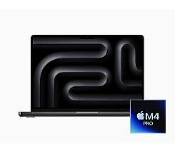 Apple MacBook Pro 16 M4 Pro Chip leasen, 48GB/512GB SSD, 14-Core CPU 20-Core GPU, Space Schwarz, MX2Y3D/A
