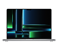 Apple MacBook Pro 14 mit M2 Max leasen, 12-Core CPU 30-Core GPU, Silber MPHK3D/A