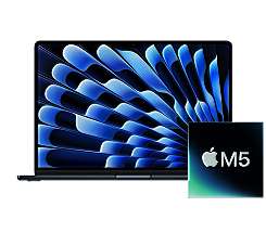 MacBook Air 13 mit M5 Chip leasen - mieten, 16 GB RAM, 512 GB SSD, 10-Core CPU 8-Core GPU, Farbe Mitternacht, MDHE4D/A