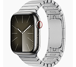 Apple Watch Series 9 GPS + Cellular leasen, 41 mm oder 45 mm Edelstahlgehäuse und Gliederarmband Silber