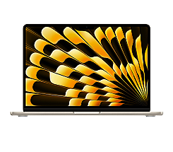 MacBook Air 13 M3 Chip, 8C CPU 10C GPU leasen, 8 bis 24 GB RAM, 512 GB bis 2 TB SSD, Farbe Polarstern
