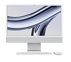 Apple iMac 24 M3 Chip leasen, 8-Core CPU 10-Core GPU, 512 GB SSD, Silber MQRK3D/A 