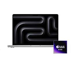 Apple MacBook Pro 14 M4 Max Chip leasen, 48GB/1TB SSD, 16-Core CPU 40-Core GPU, Silber, MX2G3D/A-CTO 