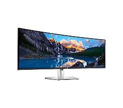 Dell UltraSharp U4924DW 49 Zoll leasen, IPS Black, 5120 x 1440 DQHD, USB-C 90 W, RJ45, Curved - Farbe Silber/Schwarz