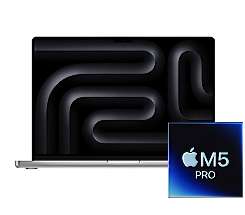 Apple MacBook Pro 14 M5 Pro Chip leasen 15-Core CPU 16-Core GPU 24GB/1TB SSD, Silber, MGDN4D/A