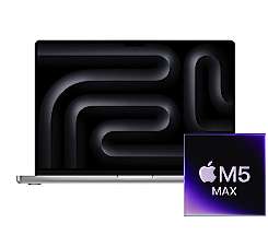 Apple MacBook Pro 16 M5 Max Chip leasen, 48GB RAM 2TB SSD, 18-Core CPU 40-Core GPU, Silber, MGE94D/A