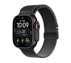 Apple Watch Ultra 4 leasen, mit Milanaise Armband Titan Schwarz