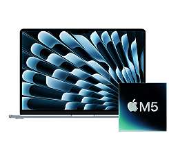 MacBook Air 13 mit M5 Chip leasen - mieten, 16 bis 32 GB RAM, 512 GB bis 4 TB SSD, Farbe Himmelblau