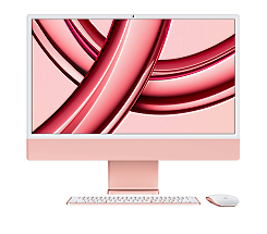 Apple iMac 24 M3 Chip leasen, 8-Core CPU 8-Core GPU, 256 GB SSD Rosé, MQRD3D/A  