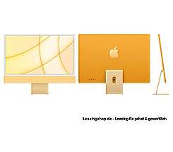 Apple iMac 24 mit 4,5K Display 256 GB Gelb leasen, M1 Chip 8-Core CPU und 8-Core GPU, Z12S