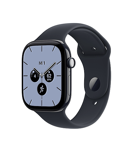Apple Watch 12 Keramikgehäuse Nachtblau GPS + Cellular leasen, 42 mm oder 46 mm, Sportarmband Navyblau