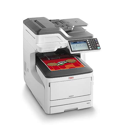 OKI MC853dn Farblaserdrucker Scanner Kopierer Fax LAN A3 bei uns leasen