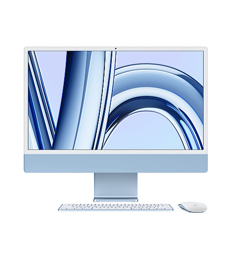 Apple iMac 24 M3 Chip leasen, 8-Core CPU 8-Core GPU, 256 GB SSD  Blau, MQRC3D/A