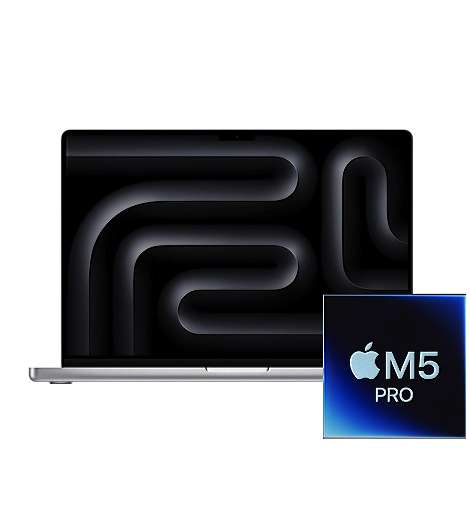 Apple MacBook Pro 14 M5 Pro Chip leasen 15-Core CPU 16-Core GPU 24GB/2TB SSD, Silber, MJLV4D/A