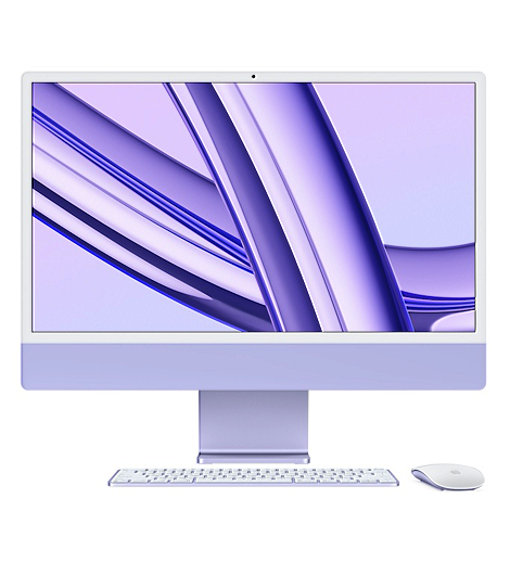 Apple iMac 24 M3 Chip leasen, 8-Core CPU 10-Core GPU, 512 GB SSD, Violett  Z19Q