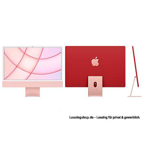 Apple iMac 24 mit 4,5K Display 512 GB Rosé leasen, M1 Chip 8-Core CPU und 8-Core GPU, MGPN3D/A