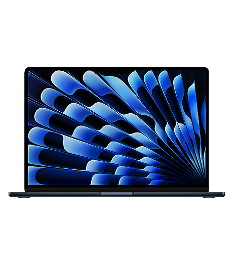 MacBook Air 15, Apple M2 Chip mit 8‑Core CPU und 10‑Core GPU, 256 GB bis 2 TB SSD leasen, Farbe Mitternacht