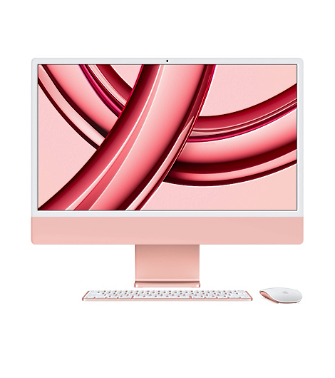 Apple iMac 24 M3 Chip leasen, 8-Core CPU 10-Core GPU, 256 GB SSD, Rosé MQRT3D/A 