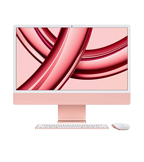 Apple iMac 24 M3 Chip leasen, 8-Core CPU 10-Core GPU, 512 GB SSD, Rosé MQRU3D/A