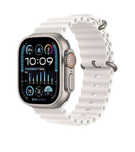 Apple Watch Ultra 2 leasen, Ocean Armband Weiß, MREJ3FD/A