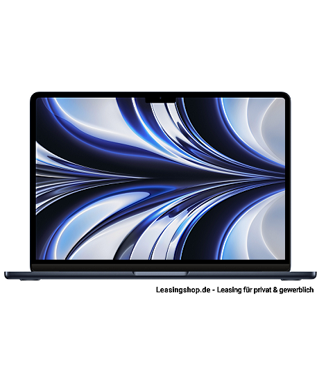 MacBook Air 13, Apple M2 Chip mit 8‑Core CPU und 10‑Core GPU, 512 GB bis 2 TB SSD leasen, Farbe Mitternacht